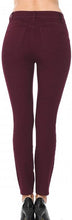 Load image into Gallery viewer, Womens Burgundy High-Rise Ankle Pants
