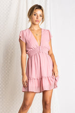 Load image into Gallery viewer, Deep V-neck Mini Dress
