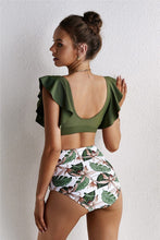 Load image into Gallery viewer, Womens Green Printed Bikini Set
