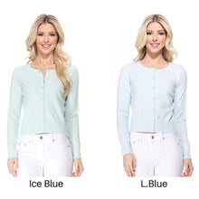 Load image into Gallery viewer, Gem-Button Cropped Cardigan - Lovell Boutique
