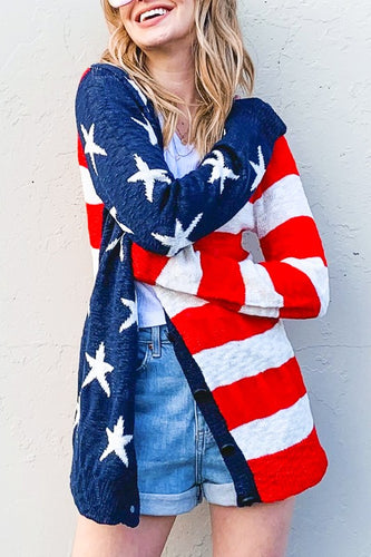 American Flag Cardigan - Lovell Boutique