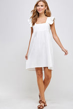 Load image into Gallery viewer, Womens Off-White Baby Doll Linen Dress
