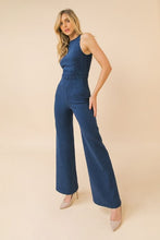 Load image into Gallery viewer, Madelyn Sleeveless Denim Jumpsuit
