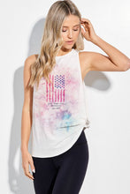 Load image into Gallery viewer, Womens American Flag Tie Dye Tank Top
