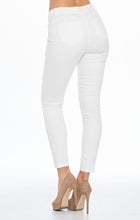 Load image into Gallery viewer, Womens White High-Rise Ankle Pants
