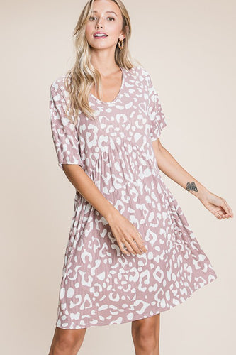 Relaxed Fit Animal Print Dress