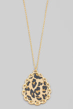 Load image into Gallery viewer, Animal Print Teardrop Pendant Necklace 
