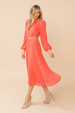 Load image into Gallery viewer, Womens Coral Side Cut Midi Dress
