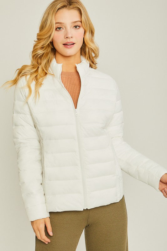 Womens White Padded Thermal Jacket