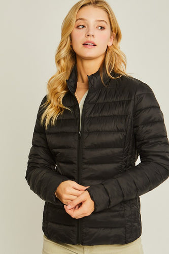 Womens Black Padded Thermal Jacket 