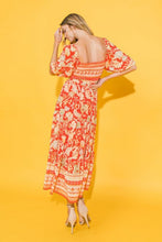 Load image into Gallery viewer, Womens Red Printed Midi Dress
