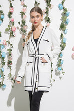 Load image into Gallery viewer, Womens White Front Pockets Cardigan
