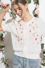 Load image into Gallery viewer, Womens White Short Sleeve Cardigan
