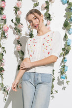 Load image into Gallery viewer, Womens White Short Sleeve Cardigan

