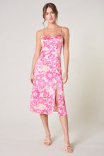 Load image into Gallery viewer, Womens Pink Slit Midi Dress
