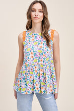 Load image into Gallery viewer, Womens Multi Floral Printed Sleeveless Shirt
