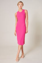 Load image into Gallery viewer, Womens Fuchsia Tank Midi Knit Dress
