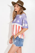 Load image into Gallery viewer, Womens American Flag Side Slit Top
