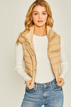 Load image into Gallery viewer, Womens Khaki Solid High Neck Vest 
