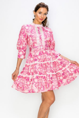 Womens Pink Floral Sundress