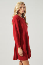 Load image into Gallery viewer, Womens Red Balloon Long Sleeve Sweater Dress
