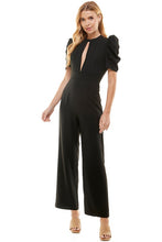 Load image into Gallery viewer, Womens Black Short Sleeve Jumpsuit

