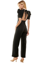 Load image into Gallery viewer, Womens Black Open Back Jumpsuit

