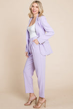 Load image into Gallery viewer, Womens Lavender Single Breasted Blazer and Matching Pants Suit Set
