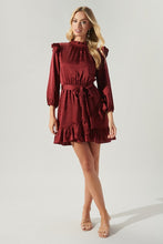 Load image into Gallery viewer, Womens Burgundy Elegant Mini Dress
