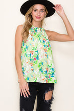 Load image into Gallery viewer, Womens Lime Ruffle Halter Neck Top

