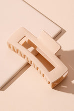 Load image into Gallery viewer, Womens Beige Matte Rectangle Hair Clip
