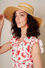 Load image into Gallery viewer, Womens Natural Straw Hat

