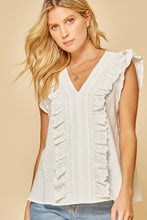 Load image into Gallery viewer, Ruffle Sleeveless Shirt - Lovell Boutique
