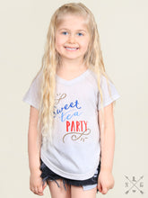 Load image into Gallery viewer, Girls Light Grey &quot;Sweet Tea Party&quot; Top

