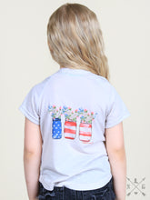 Load image into Gallery viewer, Girls Light Grey Short Sleeve Top
