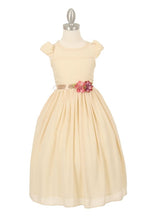 Load image into Gallery viewer, Girls Champagne Flower Girl Dress
