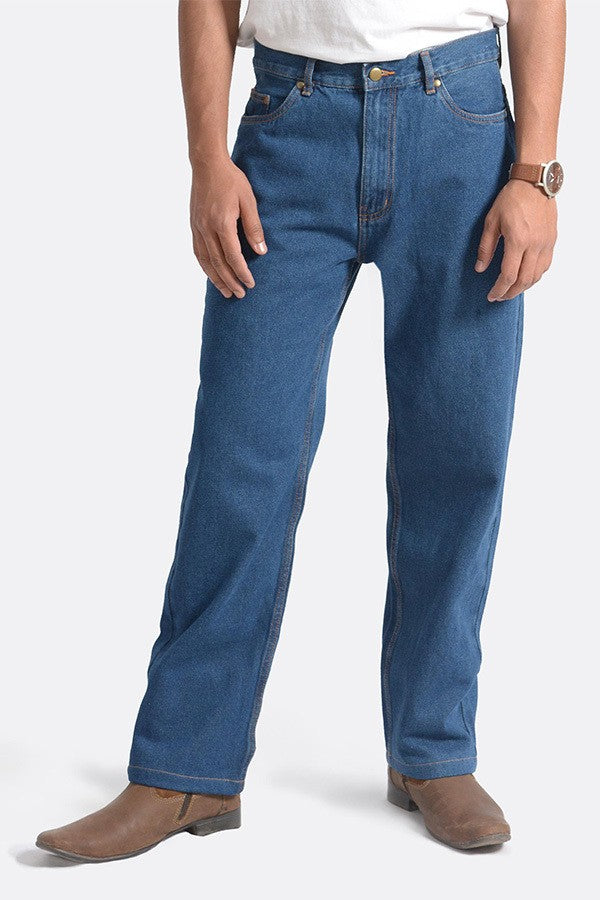 Mens Medium Wash Denim Pants