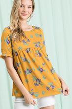 Load image into Gallery viewer, womens mustard half sleeve top
