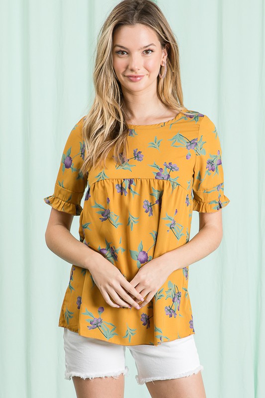 Womens half sleeve detail top