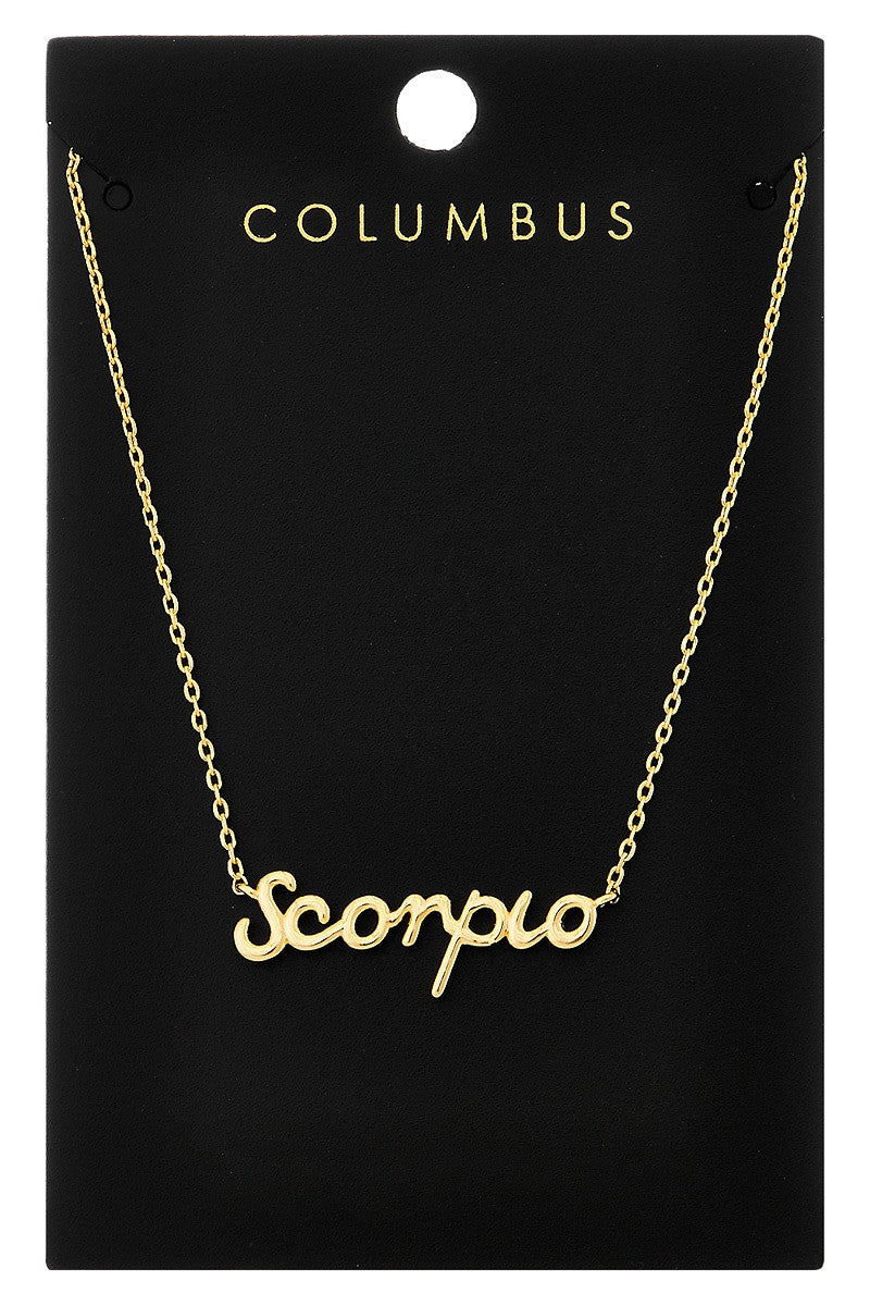 Initial and Zodiac Necklace - Lovell Boutique