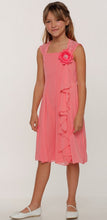 Load image into Gallery viewer, Girls Ivory Ruffled Chiffon Ballroom Dress
