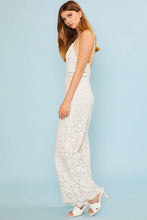 Load image into Gallery viewer, Raya White Adjustable Shoulder Strap Lace Jumpsuit
