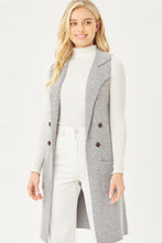 Load image into Gallery viewer, womens sleeveless long cardigan vest

