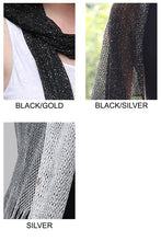 Load image into Gallery viewer, Metallic Net Shawl - Lovell Boutique
