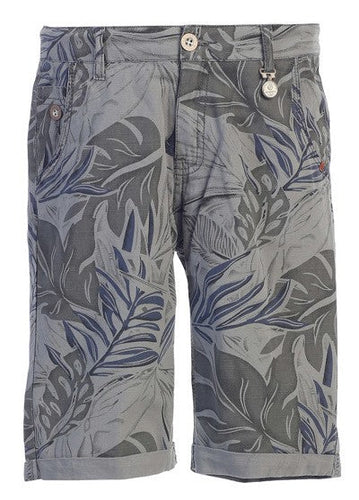 Boys Charcoal Printed Shorts with Pockets