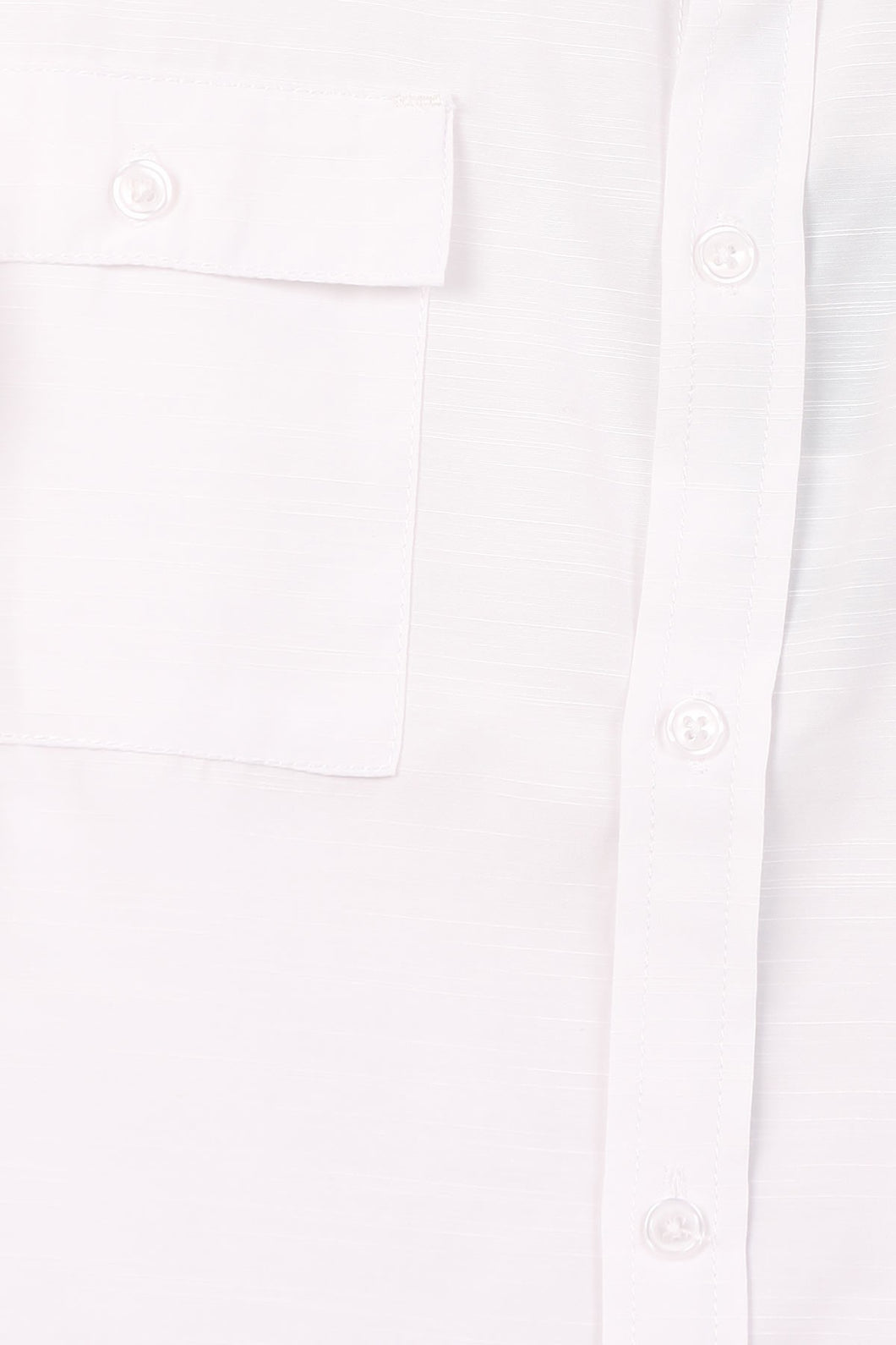 Mens White Short Sleeve Shirt with Pockets