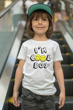 Load image into Gallery viewer, Boys White Graphic Top &quot;I&#39;m a cool boy&quot;
