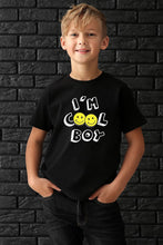 Load image into Gallery viewer, Boys &quot;I&#39;m a cool boy&quot; black graphic shirt

