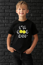 Load image into Gallery viewer, Boys &quot;I&#39;m a cool boy&quot; black graphic shirt
