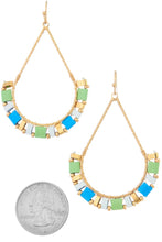 Load image into Gallery viewer, womens hald dropped colorful beaded earrings
